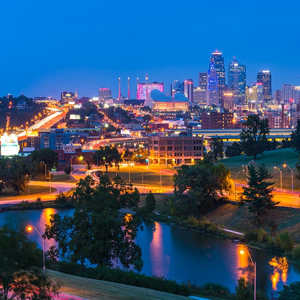 Kansas City skyline at night